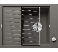 BLANCO Elon 45 S 527251 SILGRANIT Vulcan-Grey Reversible with Drain Remote Control with Accessories