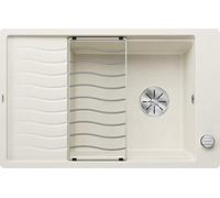 BLANCO Elon XL 6 S-F 527071, SILGRANIT Soft White, Reversible, with Drain Control, with Accessories