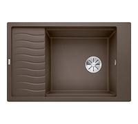 BLANCO Elon XL 6 S | SILGRANIT Sink in café | Installation Type: Inset Installation from Above | Reversible | for 60 cm Wide Base cabinets | Large Bowl | Easy-Care Surface | [78x50x20.2 cm]