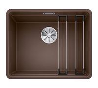 BLANCO ETAGON 500-F | SILGRANIT Sink in café | Installation Type: flushmount Installation | for 60 cm Wide Base cabinets | System Concept with Versatile ETAGON Rails | [52.7x42.7x21.2 cm]