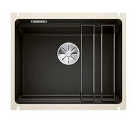 BLANCO ETAGON 500-U | Ceramic in Black | Installation Type: undermount Installation | for 60 cm Wide Base cabinets | Well Thought-Out System Concept with Versatile ETAGON Rails | [54x45.6x21.2 cm]