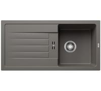 BLANCO Favum 45 S Silgranit Volcano Grey Installation Type: Installation from Above, Reversible, Without Drain Remote Control, 45 cm Base Cabinet, Large Basin, Easy-to-Clean Surface