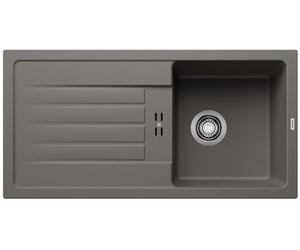 BLANCO Favum 45 S Silgranit Volcano Grey Installation Type: Installation from Above, Reversible, Without Drain Remote Control, 45 cm Base Cabinet, Large Basin, Easy-to-Clean Surface