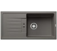 BLANCO Favum XL 6 S Kitchen Sink 86 x 43.5 cm Granite Sink Made of Silgranit Volcano Grey Installation Type: Installation from Top Reversible for 60 cm-Wide Base Cabinets Large Basin