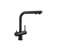 BLANCO FONTAS-S II Filter | Kitchen Mixer tap in Black matt | High-Pressure | with Pull-Out Hose | Non-Return Valve | Water-Saving | Separate Filter Required | [16.6x26.4x30.6 cm]