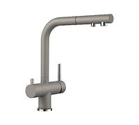 BLANCO FONTAS-S II Filter | Kitchen Mixer tap in Tartufo | High-Pressure | with Pull-Out Hose | Non-Return Valve | Water-Saving | Separate Filter Required | [16.6x26.4x30.6 cm]