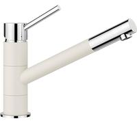 BLANCO Kano | Kitchen Mixer tap in Soft White/Chrome | High-Pressure | Non-Return Valve | Ceramic Cartridge | Assured Water Quality & Water-Saving | [5.5x26.3x19.1 cm]