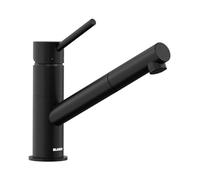 BLANCO Kano-S | Kitchen Mixer tap in Black matt | High-Pressure | with Pull-Out Hose | Non-Return Valve | Ceramic Cartridge | Assured Water Quality & Water-Saving | [5.5x24.6x19.1 cm]
