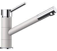 BLANCO KANO - Two-coloured Single-lever Kitchen Mixer Tap - with 360° Swivel Range - Chrome / SILGRANIT White - 525030