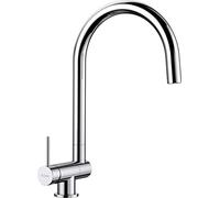 BLANCO Kitchen Sink tap which is Mount Under The Window with a Fixed spout from Coressa-F - Chrome Lever on The Left Side - 521544