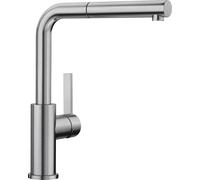 Blanco Lanora-S Brushed Stainless Steel Finish Kitchen Tap with Pull-out -523123