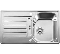 BLANCO 519717 Lantos 45 S-IF Kitchen Sinks, Stainless Steel, 45 cm Unterschrank (mit zusätzlichem Ausguss)