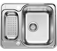 BLANCO 516676 Lantos 6-IF Kitchen Sinks, Stainless Steel, 60 cm Unterschrank (ohne Abtropffläche)