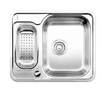 BLANCO 516676 Lantos 6-IF Kitchen Sinks, Stainless Steel, 60 cm Unterschrank (ohne Abtropffläche)