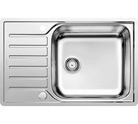 BLANCO Lantos XL 6 S-IF Compact - Stainless Steel Kitchen Sink for 60 cm Wide Base Units - with IF Flat Rim and Drain Remote Control - 523140