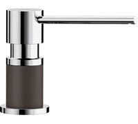 BLANCO LATO soap Dispenser in café/Chrome | Suitable for All BLANCO Kitchen Mixer taps | Convenient top Filling | Washing-up Liquid/soap Dispenser | 35 mm tap Hole | Bottle Volume 300 ml | Ø 4.5 cm