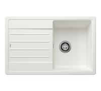Single Bowl Black Inset White Kitchen Sink - Blanco Legra 45S