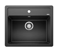 BLANCO Legra 6 | SILGRANIT Sink in Anthracite | Installation Type: Inset Installation from Above | for 60 cm Wide Base cabinets | Spacious Bowl Volume | Easy-Care Surface | [58.5x50x20.2 cm]