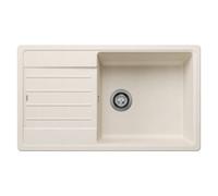 BLANCO Legra XL 6 S Silgranit Soft White Installation Type: Installation from Top Reversible Without Drain Remote Control 60 cm Base Cabinet Large Basin Easy-to-Clean Surface