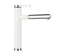 Blanco LINEE-S Monobloc Pull-out Spray Tap - White/Chrome - 518441