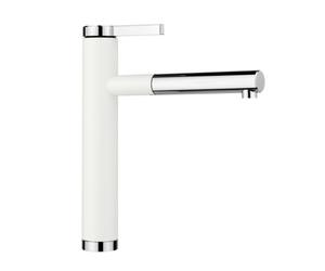 Blanco LINEE-S Monobloc Pull-out Spray Tap - White/Chrome - 518441