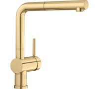 Blanco LINUS-S Monobloc Pull-out Spray Single Lever Tap - Satin Gold - 526684