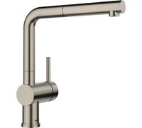 Blanco LINUS-S Monobloc Pull-out Spray Single Lever Tap - Satin Platinum -527699