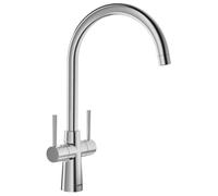 Blanco Max II Dual Lever Kitchen Mixer Tap - Steel