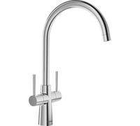 BLANCO MAX II | Kitchen Mixer tap in PVD Steel | Low Pressure | C-Shaped Swivel spout | Ø35 mm tap Hole | 700 mm connectors | Fingerprint-Resistant Surface | Long-Lasting Performance