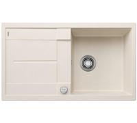 BLANCO METRA 5 S 527109, SILGRANIT Soft White, Reversible, with Remote Drain Control