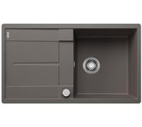 BLANCO METRA 5 S-F | Granite Sink Made of SILGRANIT Vulcan Grey | Installation Type: flushmount | Reversible | for 50 cm Wide Base cabinets | Large Bowl | Easy-Care Surface | [85x49x20.2 cm]