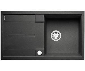 BLANCO METRA 5 S-F | SILGRANIT Granite Sink in Anthracite | Installation Type: flushmount Installation | Reversible | for 50 cm Wide Base cabinets | Large Bowl | Easy-Care Surface | [85x49x20.2 cm]