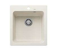BLANCO NAYA 45 | SILGRANIT Sink in Soft White | Installation Type: Inset Installation from Above | for 45 cm Wide Base cabinets | Spacious Bowl Volume | Easy-Care Surface | [46.5x51x21.2 cm]