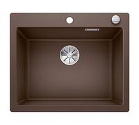 BLANCO PLEON 6 | SILGRANIT Sink in café | Installation Type: Inset Installation from Above | for 60 cm Wide Base cabinets | Maximum Volume Thanks to The Extra-deep Bowl | [61.5x51x23.2 cm]