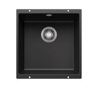 BLANCO ROTAN 400-U | SILGRANIT Sink in Anthracite | Installation Type: undermount Installation | for 50 cm Wide Base cabinets | Spacious Bowl Volume | Easy-Care Surface | [43x46x20.2 cm]