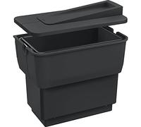 BLANCO SINGOLO | Waste bin System | for mounting on hinged Doors | 1 x 14 Litre Bucket | One Model for 45, 50 and 60 cm Base cabinets | Opens with The Cabinet Door | [36x22x36.5 cm]