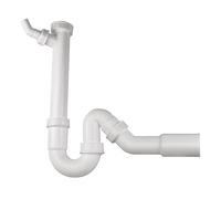 BLANCO Siphon 1.5'' x 50 mm (Outlet Ø 40 or 50 mm) | Siphon 1 1/2" with Adjustable Outlet and Dishwasher Connection | Outlet Ø 40 or 50 mm | 1½ Bowls