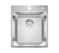 BLANCO Solis 400-IF/A Stainless Steel Sink Installation Type: Installation from Top and Flush Surface for 45 cm Wide Base Cabinets Resistant to Scratches Large Basin Volume