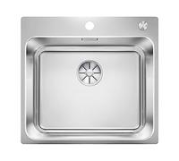 BLANCO Solis 500-IF/A Stainless Steel Sink Installation Type: Installation from Top and Flush Surface for 60 cm Wide Base Cabinets Resistant to Scratches Large Basin Volume