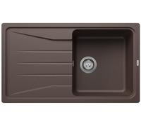 Blanco SONA 5 S | SILGRANIT Granite Sink in café | Installation Type: Inset Installation from Above | Reversible | for 50 cm Wide Base cabinets | Large Bowl | Easy-Care Surface | [86x50x20.2 cm]