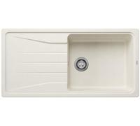 BLANCO SONA XL 6 S | SILGRANIT Sink in Soft White | Installation Type: Inset Installation from Above | Reversible | for 60 cm Wide Base cabinets | Large Bowl | Easy to Clean | [100x50x20.2 cm]