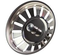 BLANCO Strainer Pop-Up Plug, 3.5 inches, Stainless Steel, 16 Drain Slots, Sealing Plug Diameter 42 mm, Item No. 901991