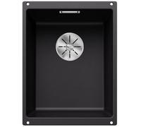 Blanco Subline 320-U 1-Bowl Undermount Granite Sink With Waste Kit, Matt Black