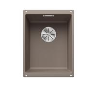BLANCO SUBLINE 320-U | SILGRANIT Sink in Tartufo | Installation Type: undermount Installation | for 40 cm Wide Base cabinets | One Cut-Out and only one Installation | [35x46x20.2 cm]