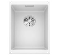 BLANCO SUBLINE 320-U | SILGRANIT Sink in White | Installation Type: undermount Installation | for 40 cm Wide Base cabinets | One Cut-Out and only one Installation | [35x46x20.2 cm]