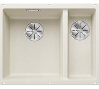 BLANCO Subline 340/160-U 527162, SILGRANIT Soft White, Main Basin Left, Without Drain Remote Control