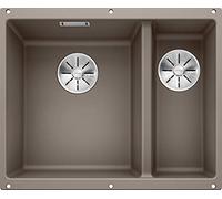 BLANCO SUBLINE 340/160-U - Undermount Double Bowl Kitchen Sink for 60 cm Wide Base Units - Made of SILGRANIT - Brown - 523556