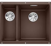 BLANCO SUBLINE 340/160-U - Undermount Double Bowl Kitchen Sink for 60 cm Wide Base Units - Made of SILGRANIT - Brown - 523567
