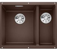 BLANCO SUBLINE 340/160-U - Undermount Double Bowl Kitchen Sink for 60 cm Wide Base Units - Made of SILGRANIT - Brown - 523557