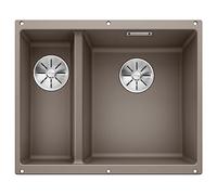 BLANCO SUBLINE 340/160-U - Undermount Double Bowl Kitchen Sink for 60 cm Wide Base Units - Made of SILGRANIT - Brown - 523565